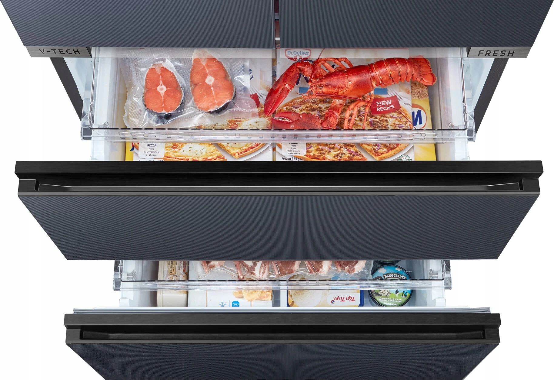 Chłodziarko-zamrażarka MIDEA MDRF705BIE70 2