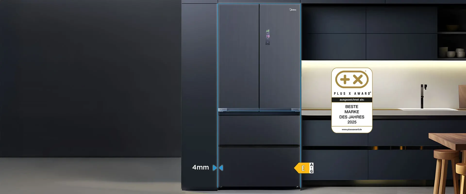 Chłodziarko-zamrażarka MIDEA MDRF705BIE70 3